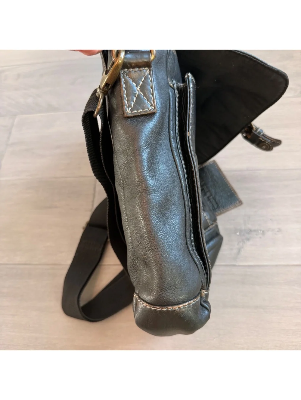 Andrew Marc New York Black Leather Crossbody Bag